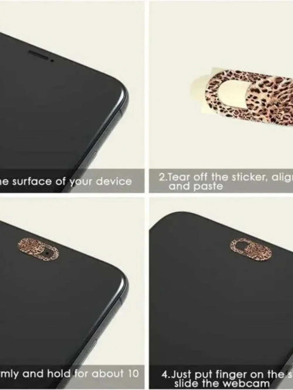 Webcam Cover Slide Cute Pattern Web Camera Cover 0.02-Inch Ultra
